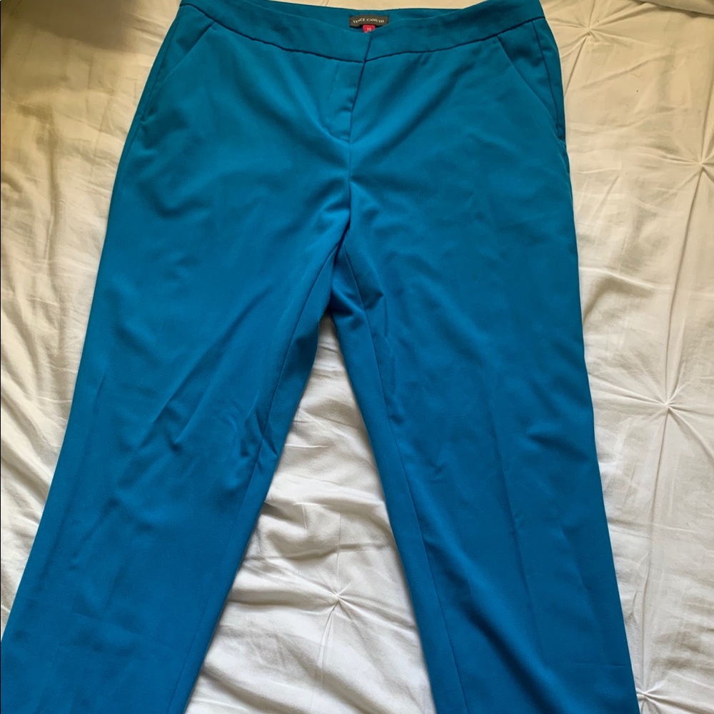Pleated Baby Blue Ankle Pants